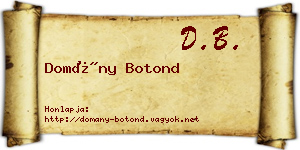 Domány Botond névjegykártya