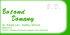 botond domany business card