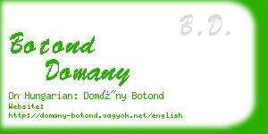 botond domany business card